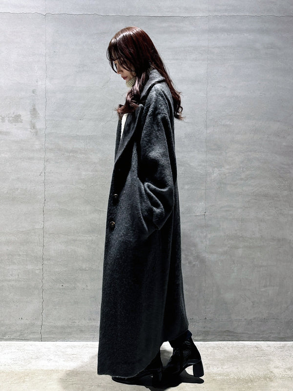 ウールシャギーロングコート