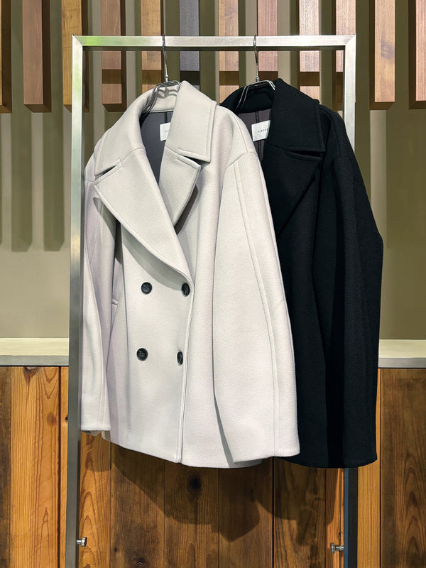 防風ウールライクダブルコート