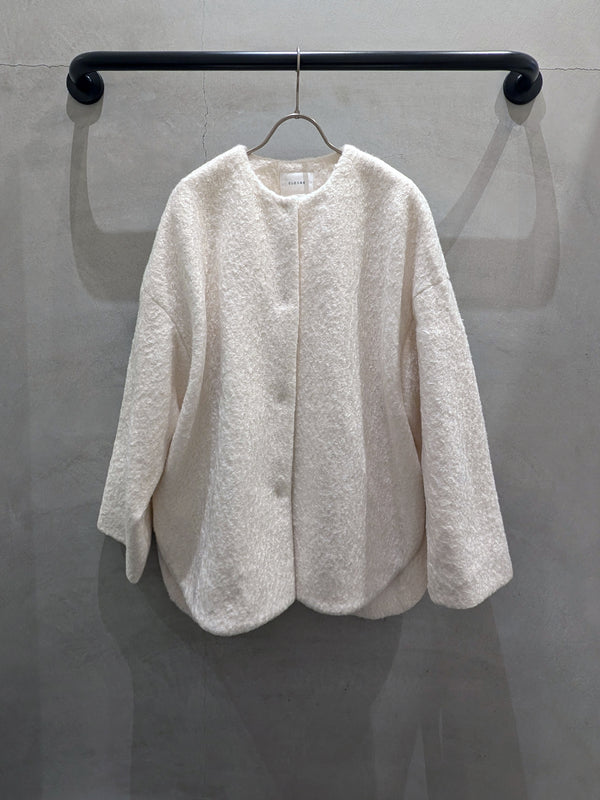 プードルボアノーカラーコート