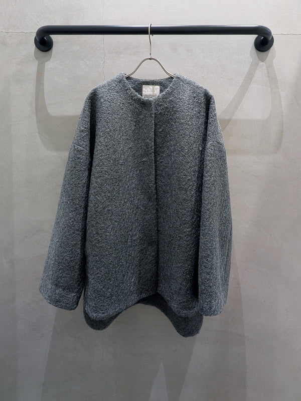 プードルボアノーカラーコート