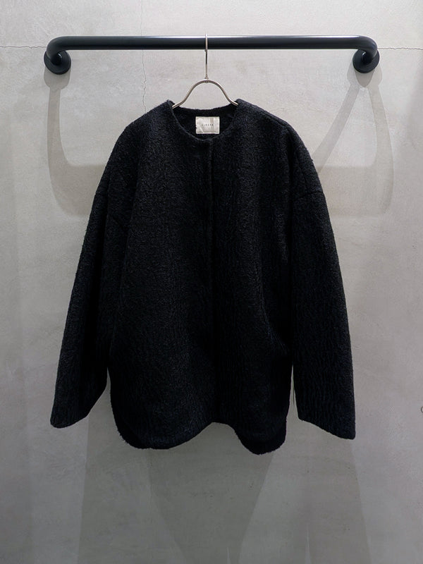 プードルボアノーカラーコート