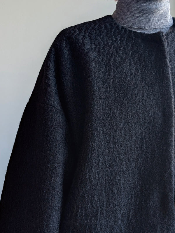 プードルボアノーカラーコート