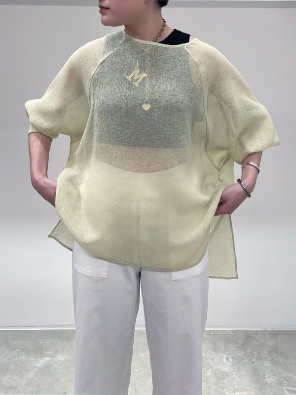 オーバーサイズメッシュブラウス