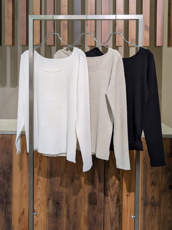 スクエアニットロングスリーブ