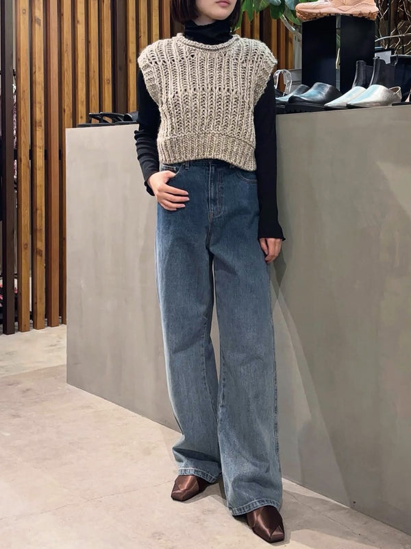 ロービングヤーンニットベスト