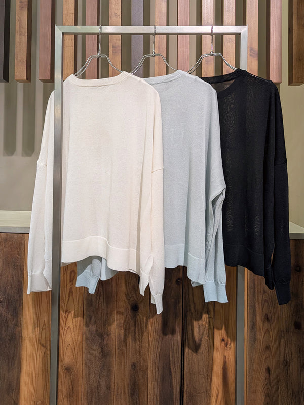 LINTHEボックスシルエットニット