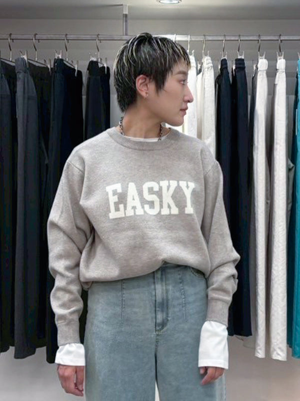 EASKY前後着用ニットカーディガン