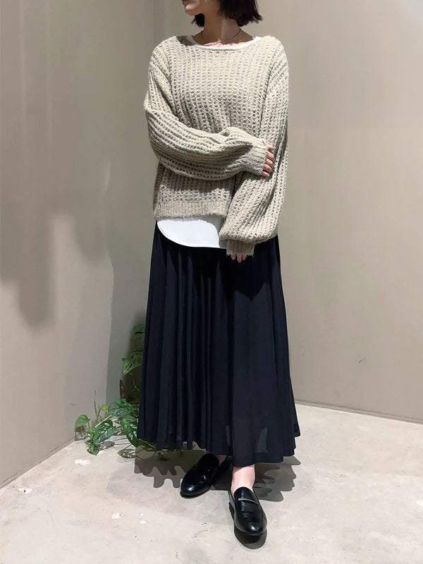 レイヤードメッシュニット
