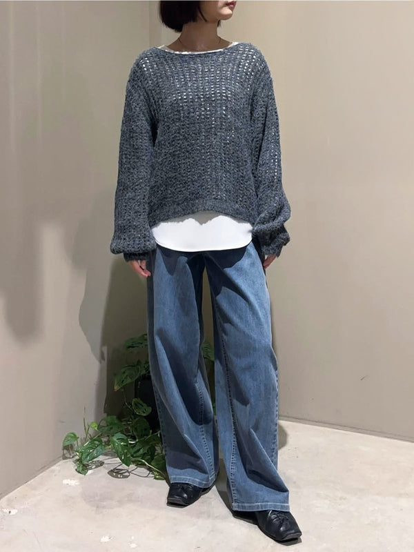 レイヤードメッシュニット