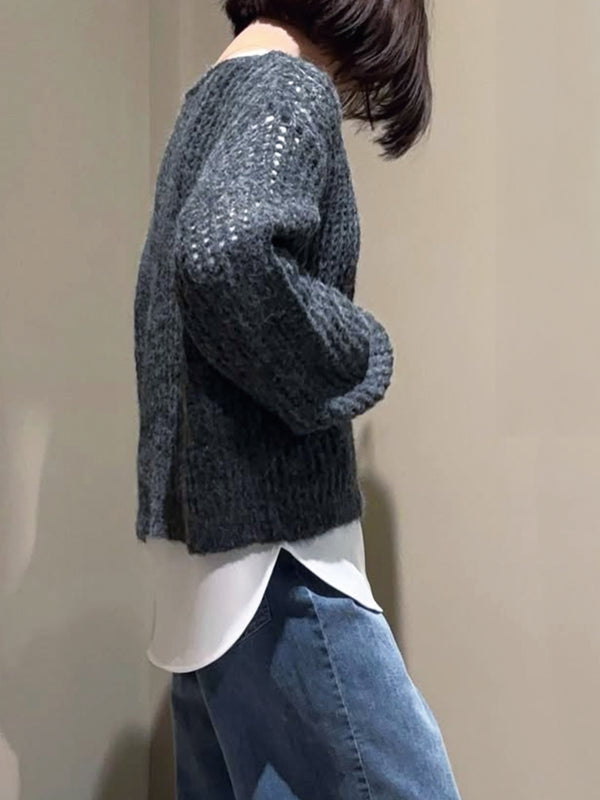 レイヤードメッシュニット