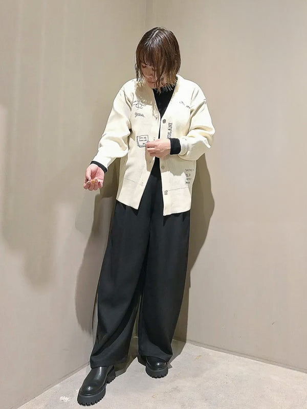 メッセージニットカーディガン