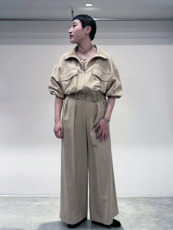 ネックドローコードブルゾン