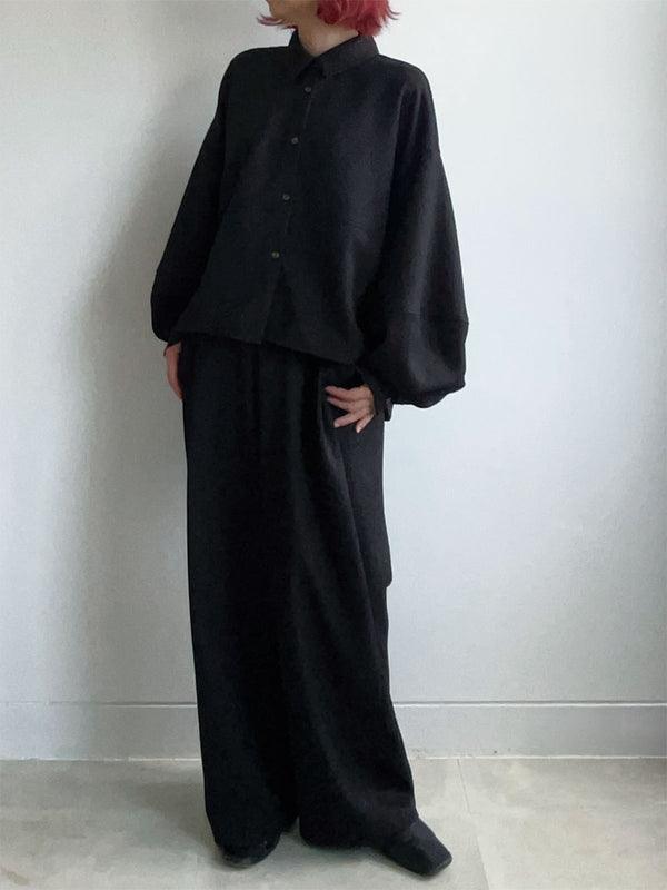 COCOON LIKE WOOL SHIRT