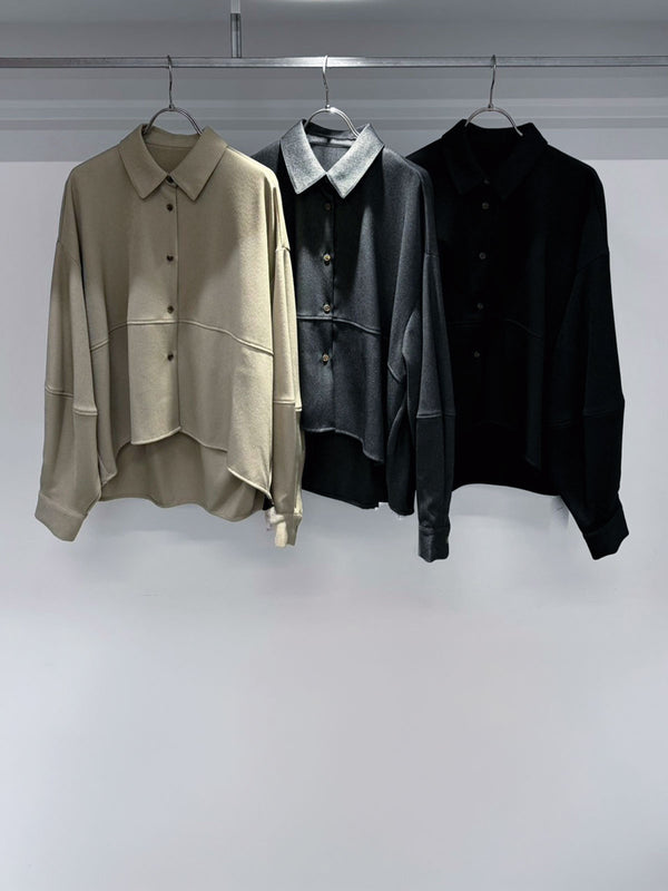 COCOON LIKE WOOL SHIRT
