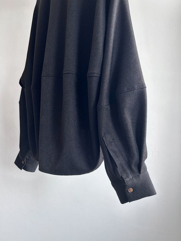 COCOON LIKE WOOL SHIRT