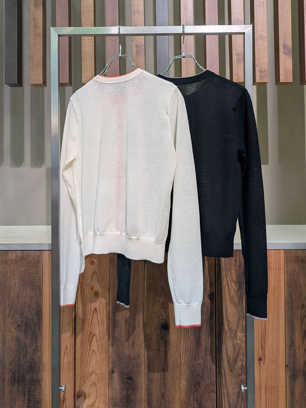 配色ニットカーディガン