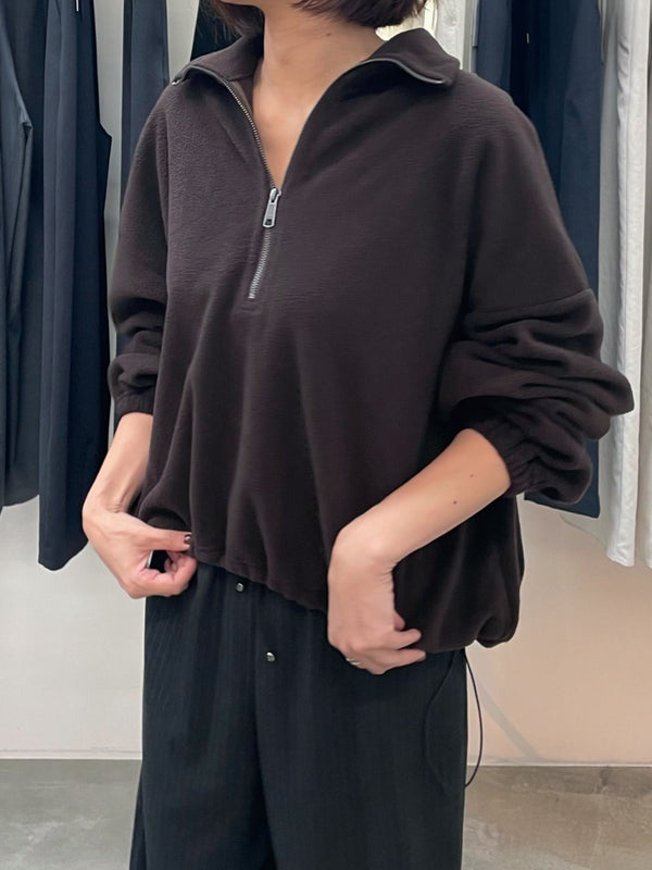 フリースハーフジッププルオーバー