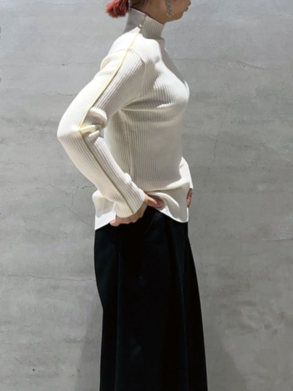 SIDE COLOR LINE KNIT