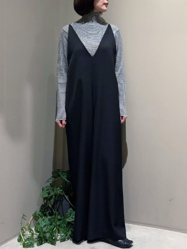 ラメボーダーリブニット