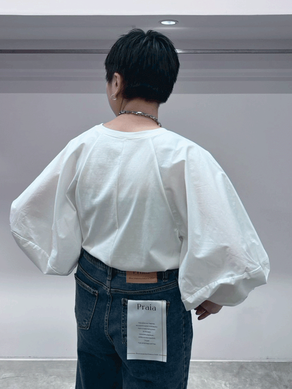 ランタンスリーブTシャツ