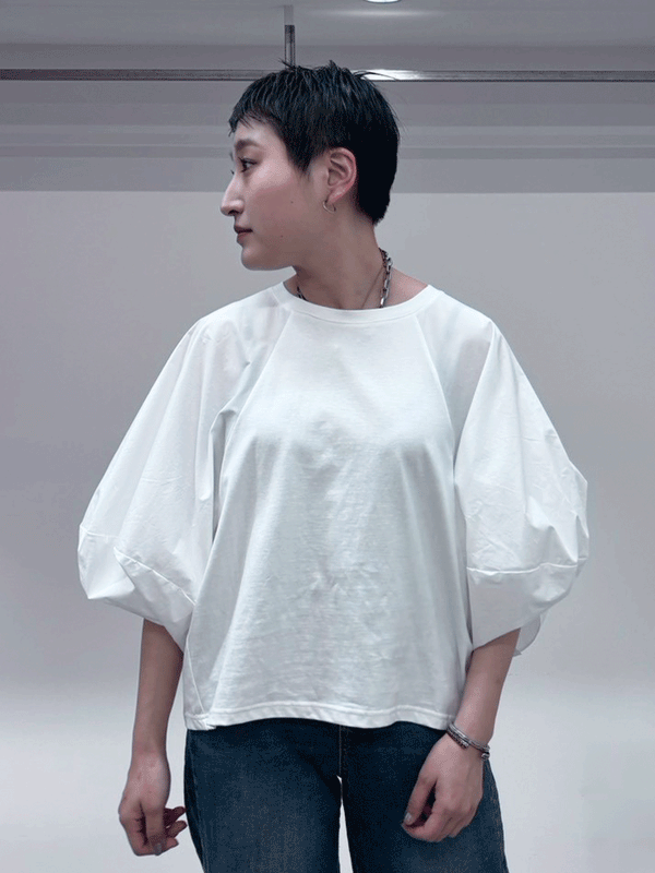 ランタンスリーブTシャツ