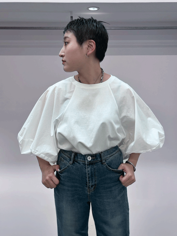 ランタンスリーブTシャツ