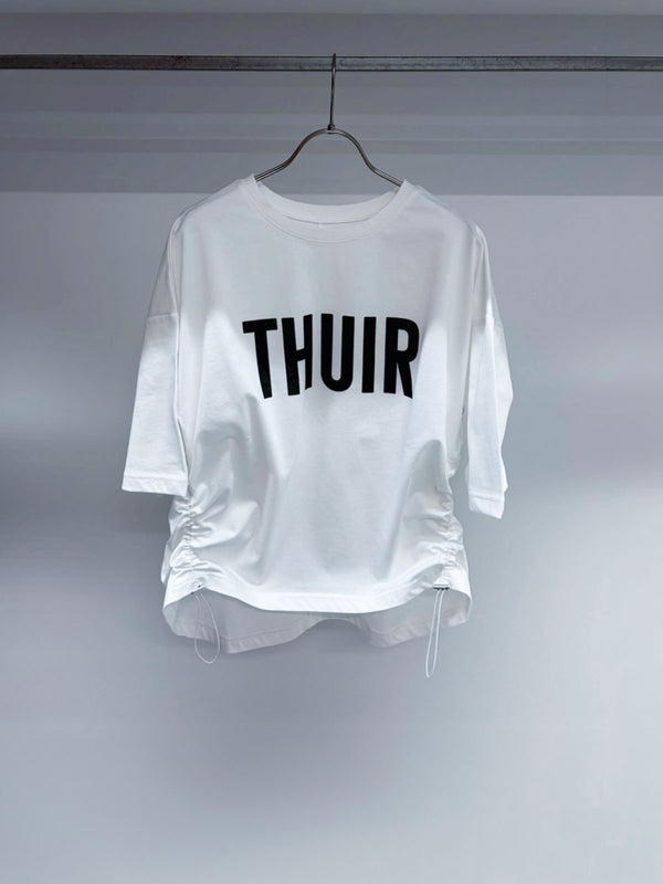 サイドドロストTHUIRロゴTシャツ