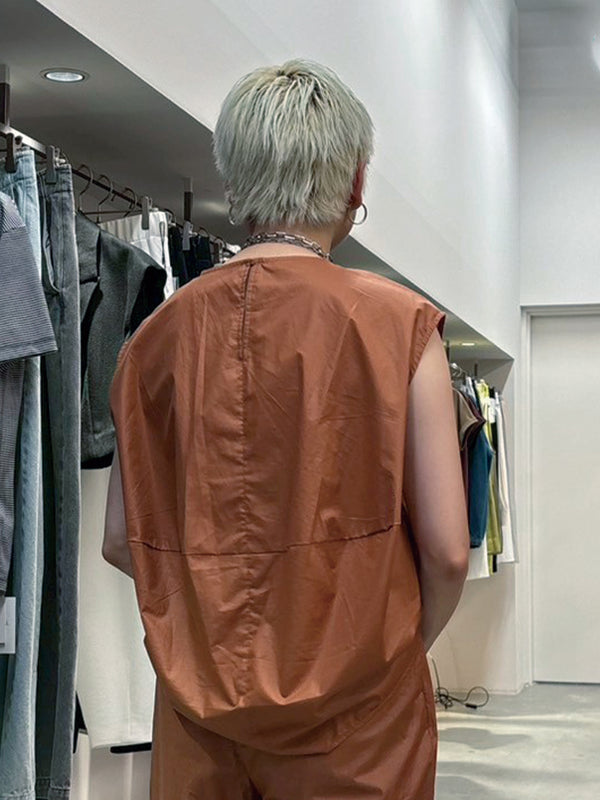 チンツ加工コットンブラウス
