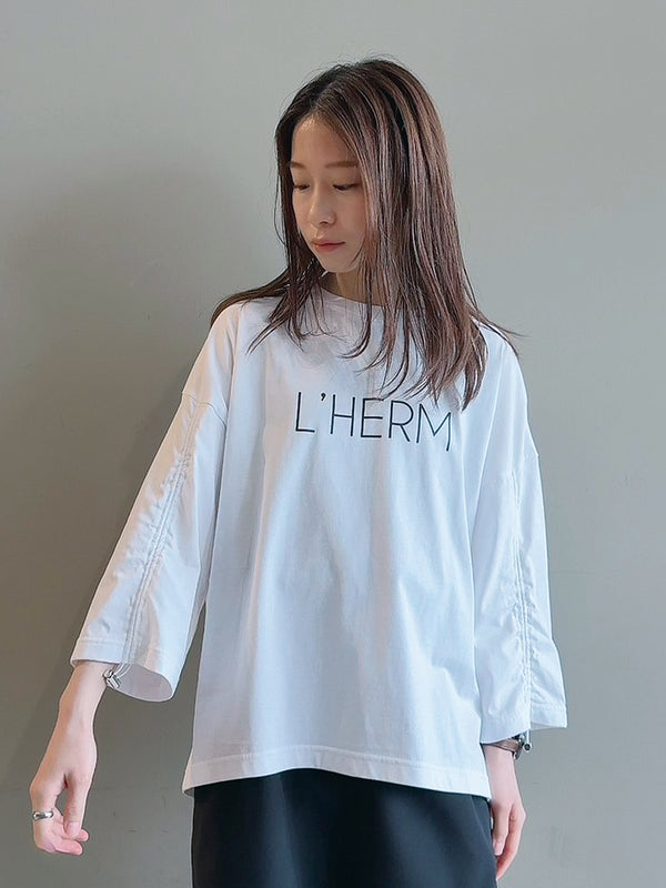 袖シャーリングLHERMロゴＴ