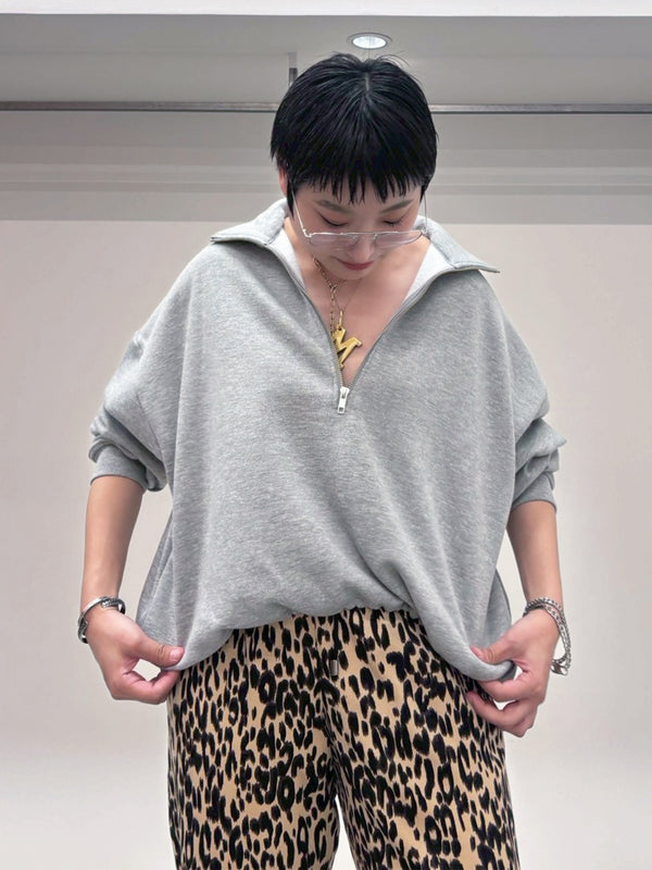 ハーフジップ裏起毛PO