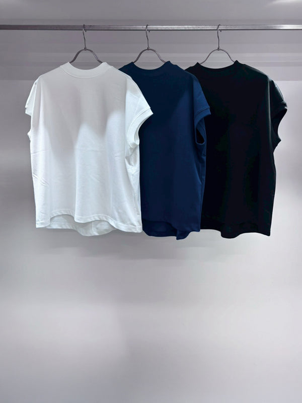 モックネックフレンチTシャツ