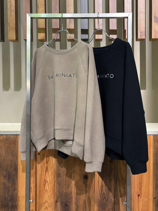 SAN MINIATロゴ表起毛トレーナー
