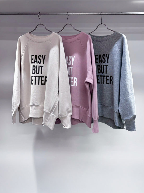 EASYBUTBETTER裏起毛トレーナー