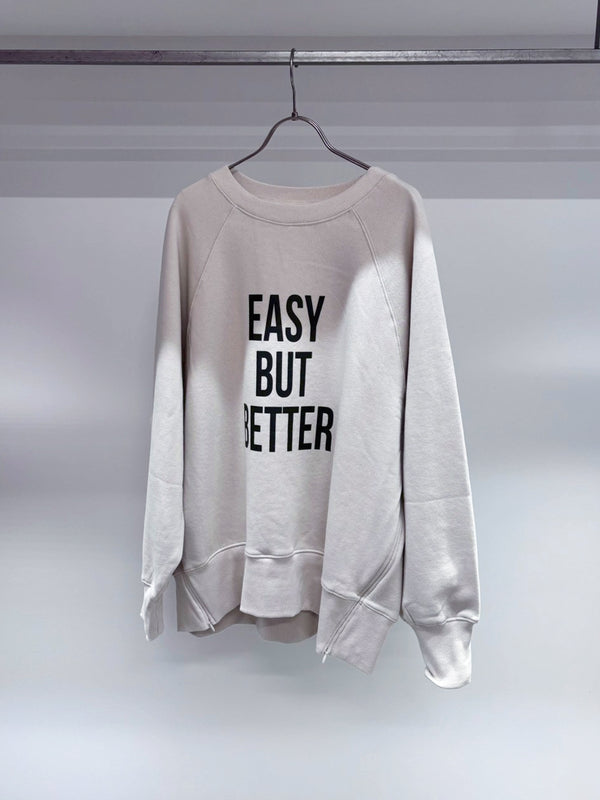 EASYBUTBETTER裏起毛トレーナー