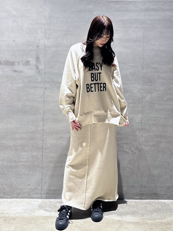 EASYBUTBETTER裏起毛トレーナー