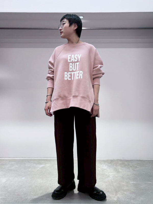 EASYBUTBETTER裏起毛トレーナー