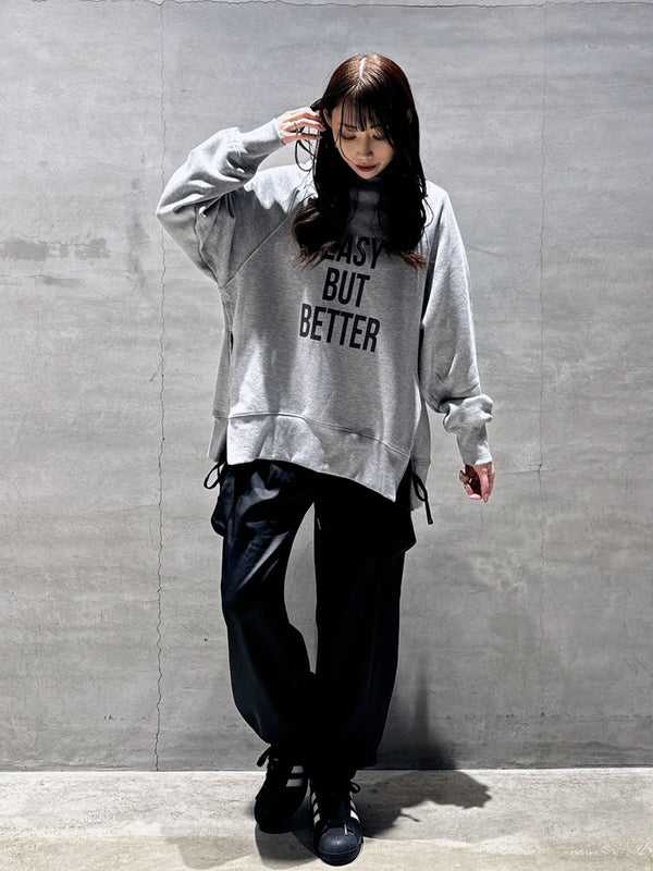 EASYBUTBETTER裏起毛トレーナー