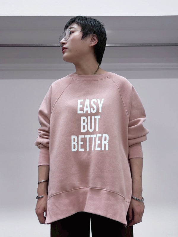 EASYBUTBETTER裏起毛トレーナー
