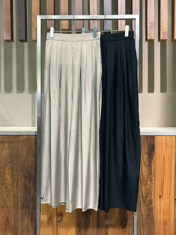 シャンブレーワイドパンツ