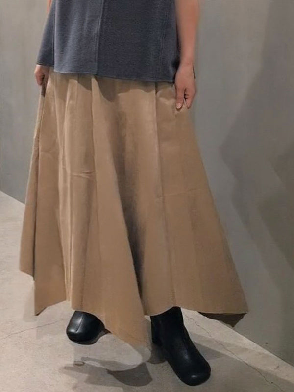 LUXE SUEDE ASYMMETRY SKIRT