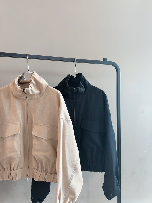 ネックドローコードブルゾン