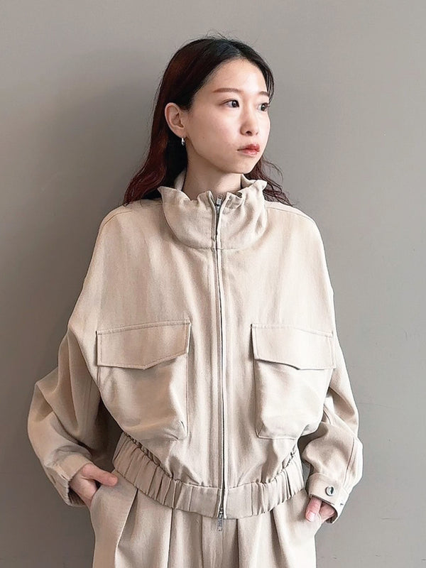 ネックドローコードブルゾン