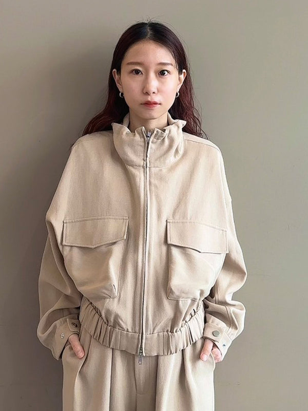 ネックドローコードブルゾン