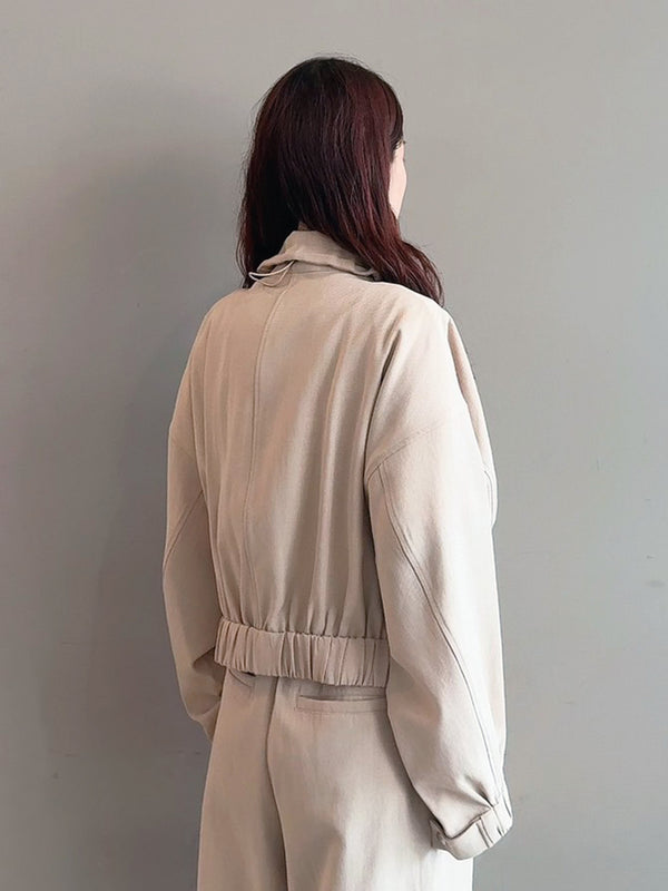 ネックドローコードブルゾン