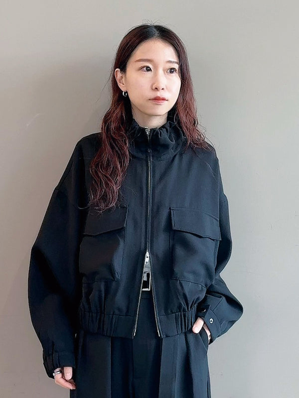 ネックドローコードブルゾン