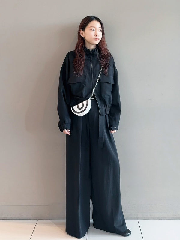 ベルトワイドパンツ