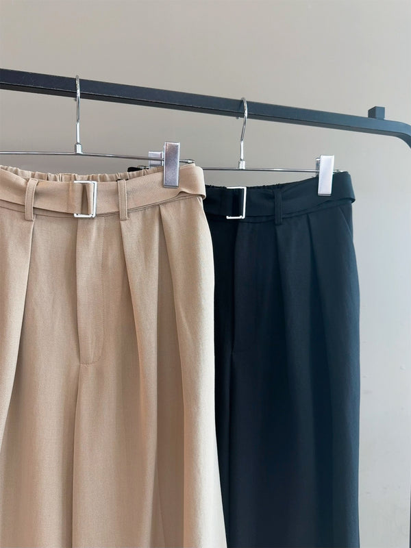 ベルトワイドパンツ