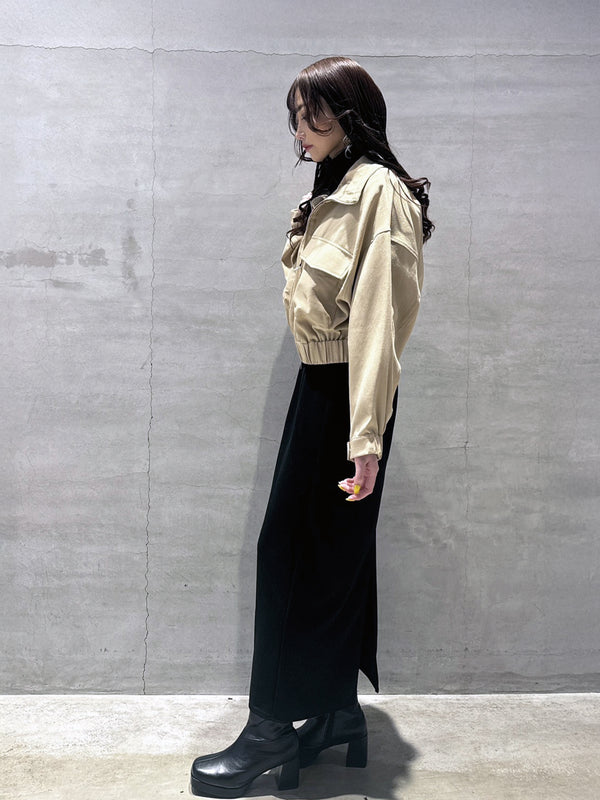 ネックドローコードブルゾン