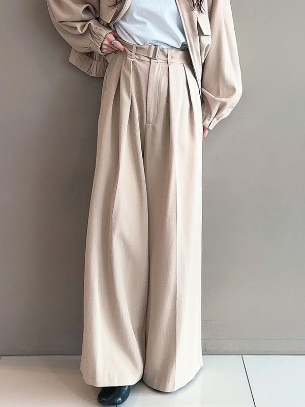 ベルトワイドパンツ