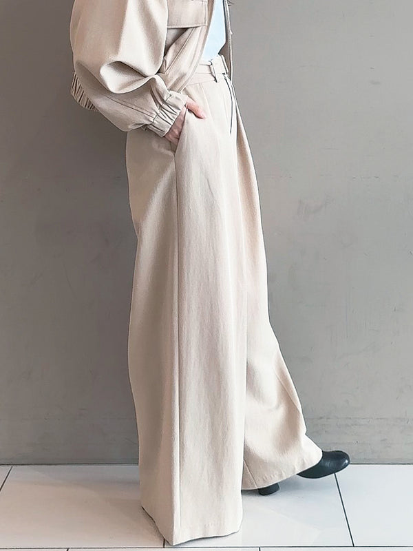 ベルトワイドパンツ